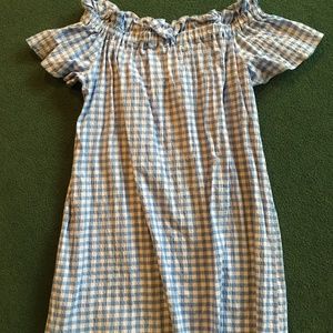 Nordstrom off-the-shoulder gingham dress